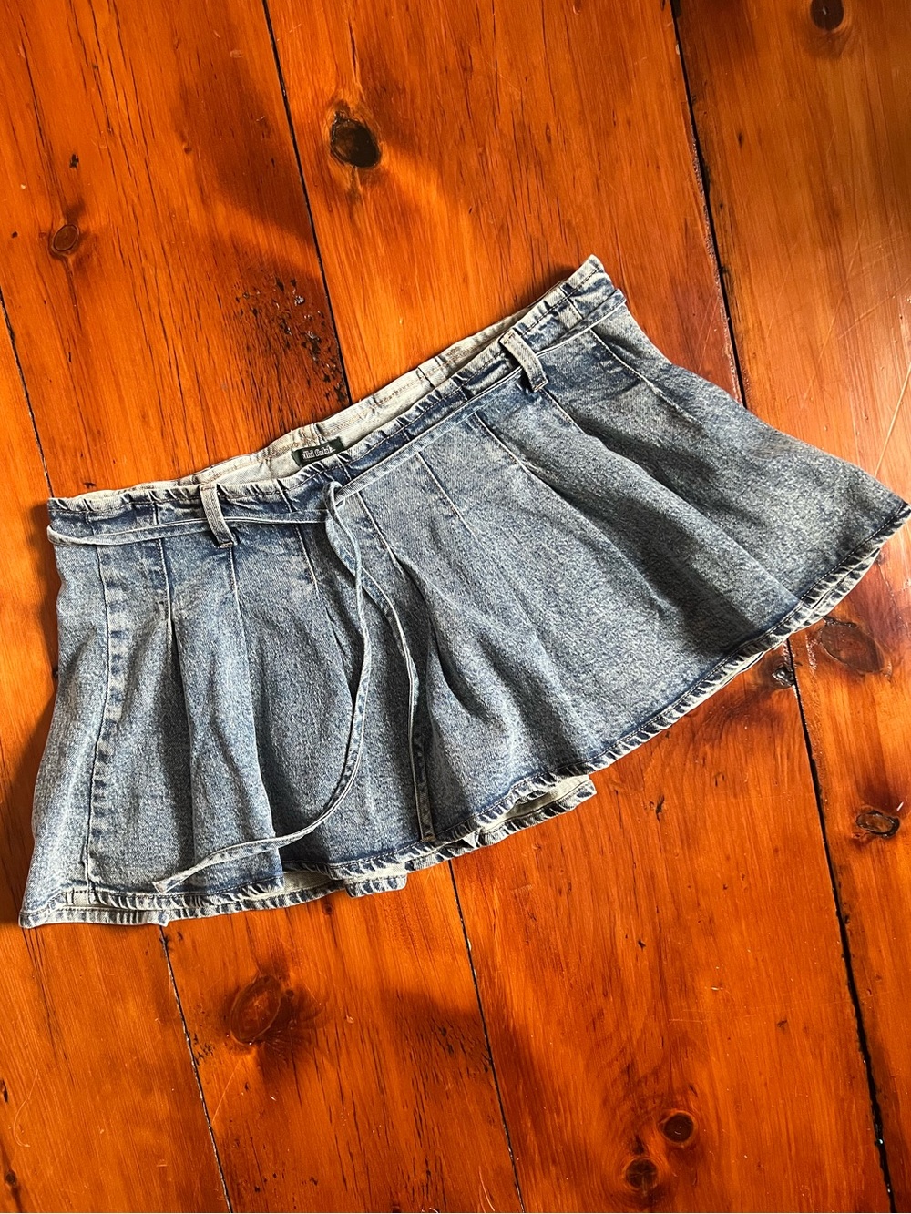 Wild Fable Short Denim Skirt With Full Shorts -14
